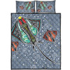 Australia Aboriginal Quilt Bed Set - Stingray Art In Aboriginal Dot Style Quilt Bed Set