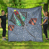 Australia Aboriginal Quilt - Stingray Art In Aboriginal Dot Style Quilt