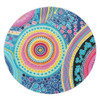 Australia Aboriginal Round Rug - Dots Pattern And Vivid Pastel Colours Round Rug