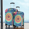 Australia Aboriginal Luggage Cover - Dots Pattern And Vivid Pastel Colours Luggage Cover