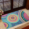 Australia Aboriginal Door Mat - Dots Pattern And Vivid Pastel Colours Door Mat