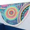 Australia Aboriginal Beach Blanket - Dots Pattern And Vivid Pastel Colours Beach Blanket