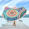 Australia Aboriginal Beach Blanket - Dots Pattern And Vivid Pastel Colours Beach Blanket