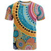 Australia Aboriginal T-shirt - Colorful Pattern And Dots Art T-shirt