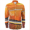 Australia Aboriginal Long Sleeve Shirts - Abstract Theme Of Australian Indigenous Aboriginal Art Long Sleeve Shirts