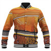 Australia Aboriginal Baseball Jacket - Abstract Theme Of Australian Indigenous Aboriginal Art Baseball Jacket