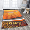 Australia Aboriginal Area Rug - Abstract Theme Of Australian Indigenous Aboriginal Art Area Rug