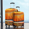 Australia Aboriginal Luggage Cover - Abstract Theme Of Australian Indigenous Aboriginal Art Luggage Cover