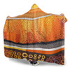 Australia Aboriginal Hooded Blanket - Abstract Theme Of Australian Indigenous Aboriginal Art Hooded Blanket