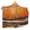 Australia Aboriginal Hooded Blanket - Abstract Theme Of Australian Indigenous Aboriginal Art Hooded Blanket