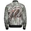 Australia Kookaburra Bomber Jacket - Kookaburra Artwork Bomber Jacket