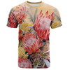 Australia Waratah T-shirt - Yellow Orange Waratah Flowers Art T-shirt