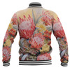 Australia Waratah Baseball Jacket - Yellow Orange Waratah Flowers Art Baseball Jacket