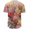 Australia Waratah Baseball Shirt - Yellow Orange Waratah Flowers Art Baseball Shirt