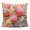 Australia Waratah Pillow Covers - Yellow Orange Waratah Flowers Art Pillow Covers