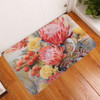 Australia Waratah Door Mat - Yellow Orange Waratah Flowers Art Door Mat