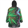 Australia Wattle Leaves Snug Hoodie - Aboriginal Dot Art And Wattle Leaves Snug Hoodie