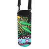 Australia Wattle Leaves Water Bottle Sleeve - Aboriginal Dot Art And Wattle Leaves Water Bottle Sleeve