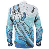 Australia Crocodile Long Sleeve Shirts - Aboriginal Dot Artwork With Crocodile Long Sleeve Shirts