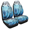 Australia Crocodile Car Seat Covers - Aboriginal Dot Artwork With Crocodile Car Seat Covers