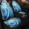 Australia Crocodile Car Seat Covers - Aboriginal Dot Artwork With Crocodile Car Seat Covers