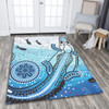 Australia Crocodile Area Rug - Aboriginal Dot Artwork With Crocodile Area Rug