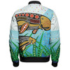 Australia Aboriginal Bomber Jacket - Dugong Aboriginal Artwork With Mother And Baby
 Bomber Jacket