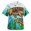 Australia Aboriginal Hawaiian Shirt - Dugong Aboriginal Artwork With Mother And Baby
 Hawaiian Shirt