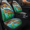 Australia Aboriginal Car Seat Covers - Dugong Aboriginal Artwork With Mother And Baby Car Seat Covers