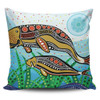 Australia Aboriginal Pillow Covers - Dugong Aboriginal Artwork With Mother And Baby
 Pillow Covers