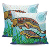 Australia Aboriginal Pillow Covers - Dugong Aboriginal Artwork With Mother And Baby
 Pillow Covers