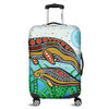 Australia Aboriginal Luggage Cover - Dugong Aboriginal Artwork With Mother And Baby
 Luggage Cover