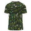 Australia Aboriginal T-shirt - Green Bush Leaves Seamless T-shirt