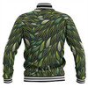 Australia Aboriginal Baseball Jacket - Green Bush Leaves Seamless Baseball Jacket