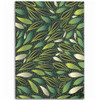 Australia Aboriginal Area Rug - Green Bush Leaves Seamless Area Rug