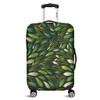 Australia Aboriginal Luggage Cover - Green Bush Leaves Seamless Luggage Cover