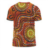 Australia Aboriginal T-shirt - Dot Art In Aboriginal Style T-shirt