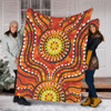 Australia Aboriginal Blanket - Dot Art In Aboriginal Style Blanket