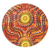 Australia Aboriginal Round Rug - Dot Art In Aboriginal Style Round Rug