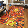 Australia Aboriginal Area Rug - Dot Art In Aboriginal Style Area Rug