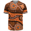 Australia Aboriginal Baseball Shirt - Australian Aboriginal Background
 Baseball Shirt