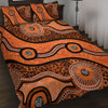 Australia Aboriginal Quilt Bed Set - Australian Aboriginal Background
 Quilt Bed Set