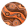 Australia Aboriginal Round Rug - Australian Aboriginal Background
 Round Rug