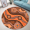 Australia Aboriginal Round Rug - Australian Aboriginal Background
 Round Rug