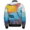 Australia Aboriginal Bomber Jacket - Stingray Aboriginal Art Bomber Jacket