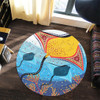 Australia Aboriginal Round Rug - Stingray Aboriginal Art Round Rug