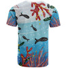 Australia Aboriginal T-shirt - Underwater Concept Aboriginal Art With Fish T-shirt