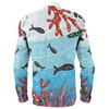 Australia Aboriginal Long Sleeve Shirts - Underwater Concept Aboriginal Art With Fish Long Sleeve Shirts