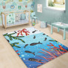 Australia Aboriginal Area Rug - Underwater Concept Aboriginal Art With Fish Area Rug