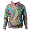 Australia Aboriginal Hoodie - Australian Indigenous Aboriginal Art Vivid Pastel Colours Ver 1 Hoodie